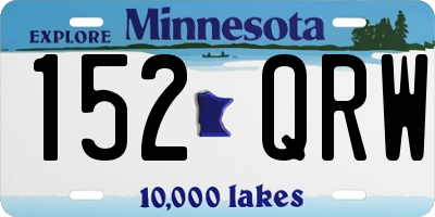 MN license plate 152QRW