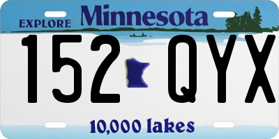 MN license plate 152QYX