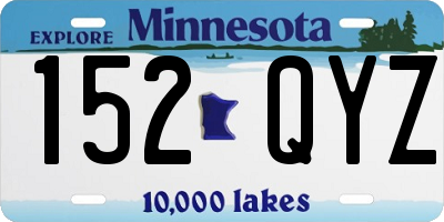 MN license plate 152QYZ