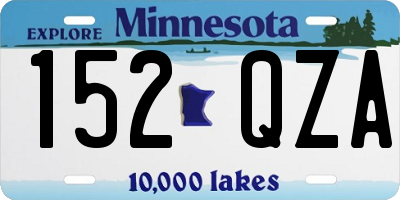 MN license plate 152QZA