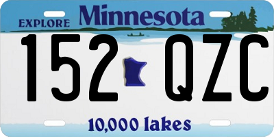 MN license plate 152QZC