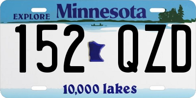 MN license plate 152QZD