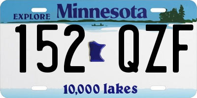 MN license plate 152QZF