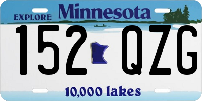 MN license plate 152QZG