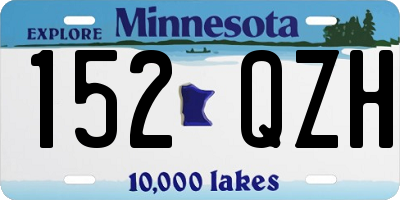 MN license plate 152QZH