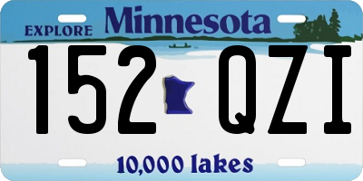 MN license plate 152QZI