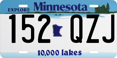 MN license plate 152QZJ
