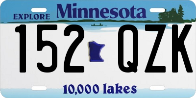 MN license plate 152QZK