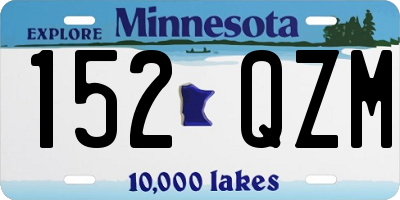 MN license plate 152QZM