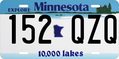 MN license plate 152QZQ