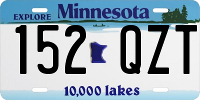 MN license plate 152QZT
