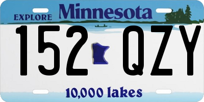 MN license plate 152QZY