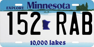 MN license plate 152RAB