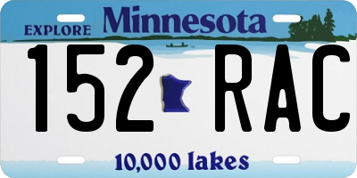 MN license plate 152RAC