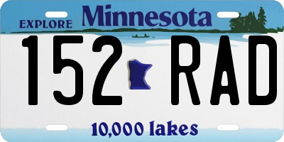 MN license plate 152RAD