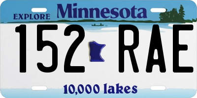 MN license plate 152RAE