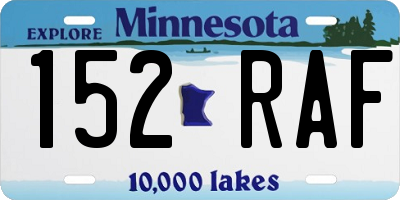 MN license plate 152RAF
