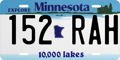 MN license plate 152RAH