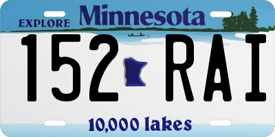 MN license plate 152RAI