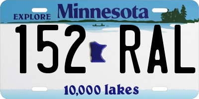 MN license plate 152RAL
