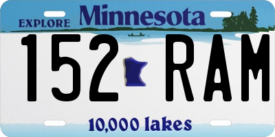 MN license plate 152RAM