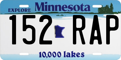 MN license plate 152RAP