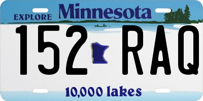 MN license plate 152RAQ