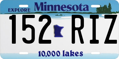 MN license plate 152RIZ