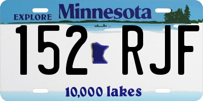 MN license plate 152RJF
