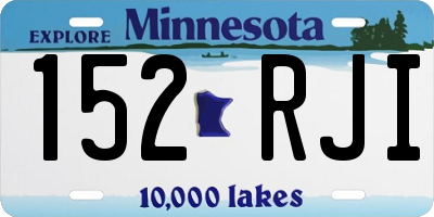 MN license plate 152RJI