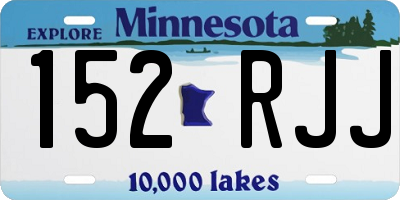 MN license plate 152RJJ