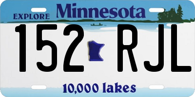 MN license plate 152RJL