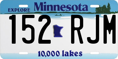 MN license plate 152RJM