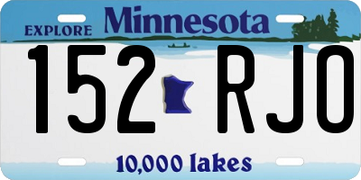 MN license plate 152RJO