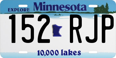 MN license plate 152RJP