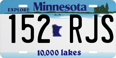 MN license plate 152RJS