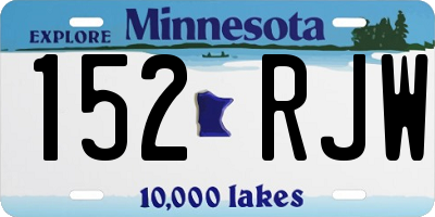 MN license plate 152RJW