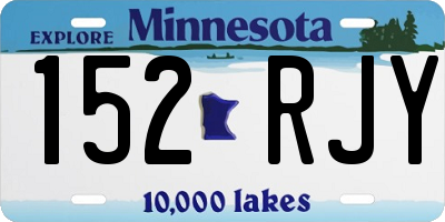 MN license plate 152RJY