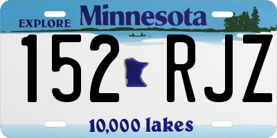 MN license plate 152RJZ