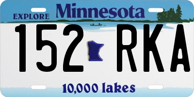 MN license plate 152RKA