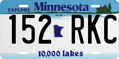 MN license plate 152RKC