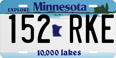 MN license plate 152RKE