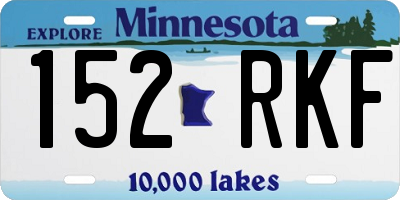 MN license plate 152RKF