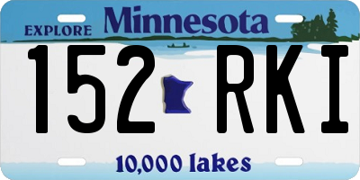 MN license plate 152RKI