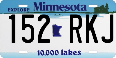 MN license plate 152RKJ