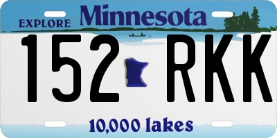 MN license plate 152RKK