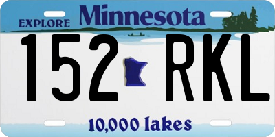 MN license plate 152RKL