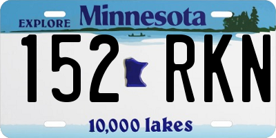 MN license plate 152RKN