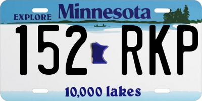 MN license plate 152RKP