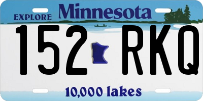 MN license plate 152RKQ